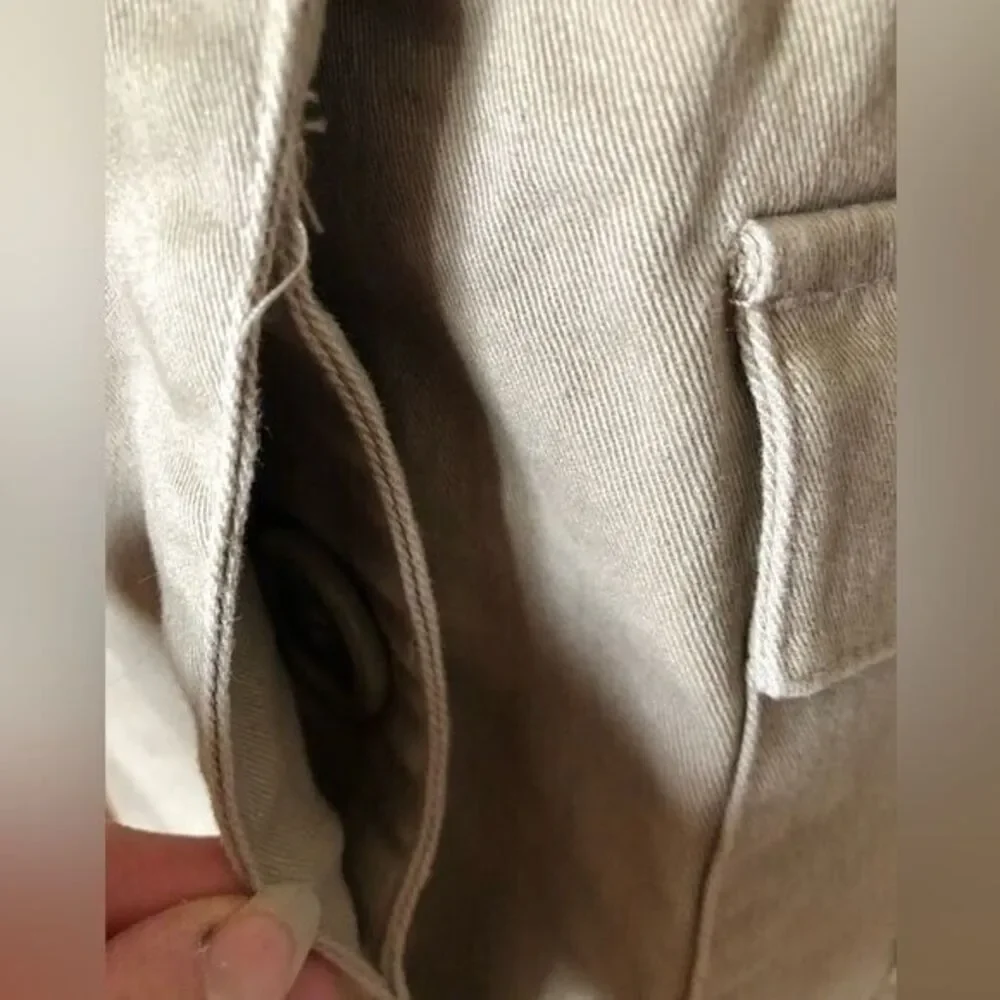 Christopher & Banks Women's Medium Tan Khaki‎ Button-down Jacket